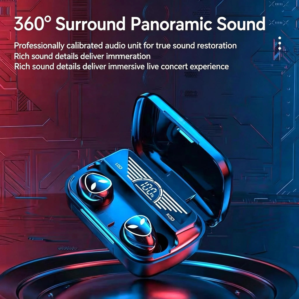 Fone Bluetooth 5.3 TWS M20 com Visor LED — 48h de Bateria e Cancelamento de Ruído