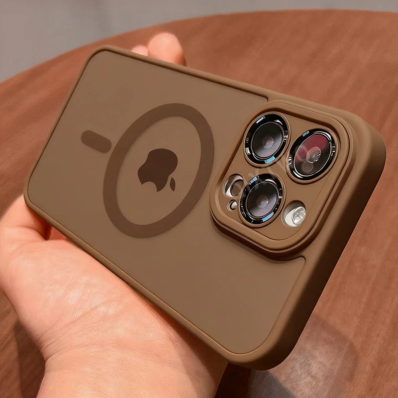 Capinha Magnética de Luxo MagSafe para iPhone — Acabamento Matte