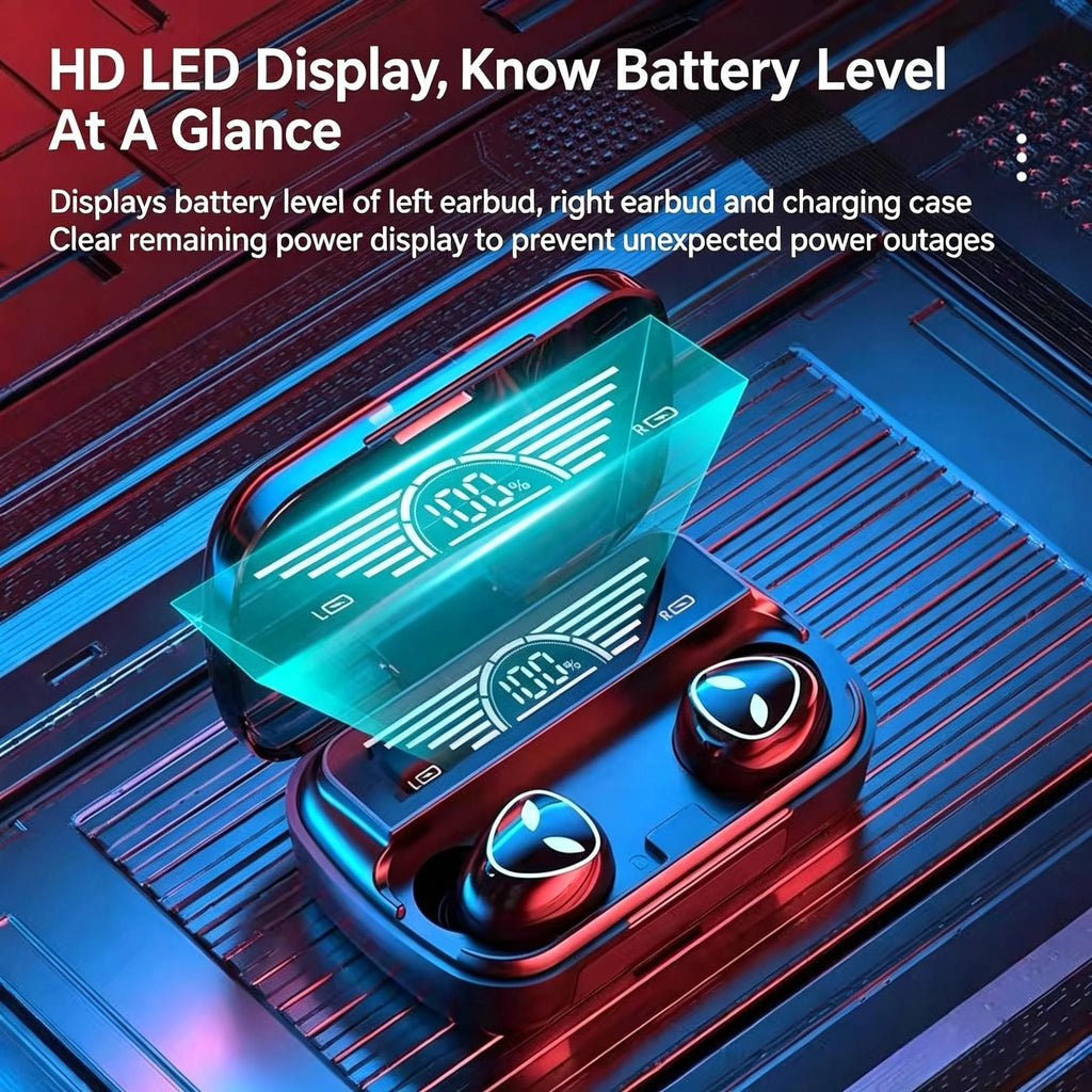 Fone Bluetooth 5.3 TWS M20 com Visor LED — 48h de Bateria e Cancelamento de Ruído
