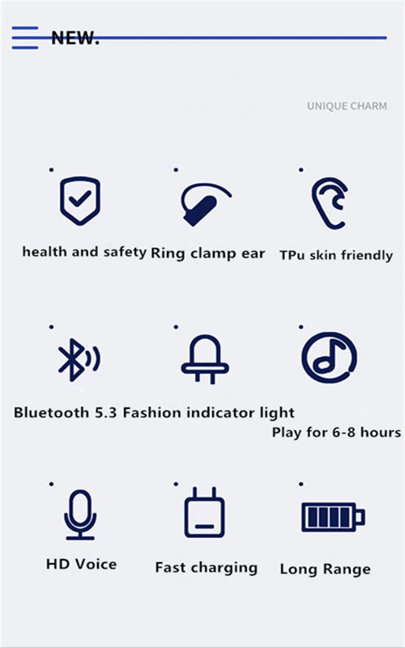 Fone de Ouvido Bluetooth Clip Sport — Open Ear com Microfone