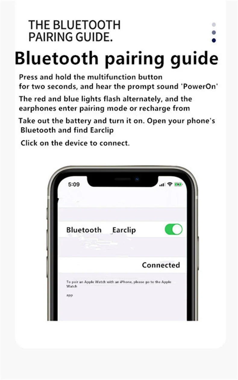 Fone de Ouvido Bluetooth Clip Sport — Open Ear com Microfone
