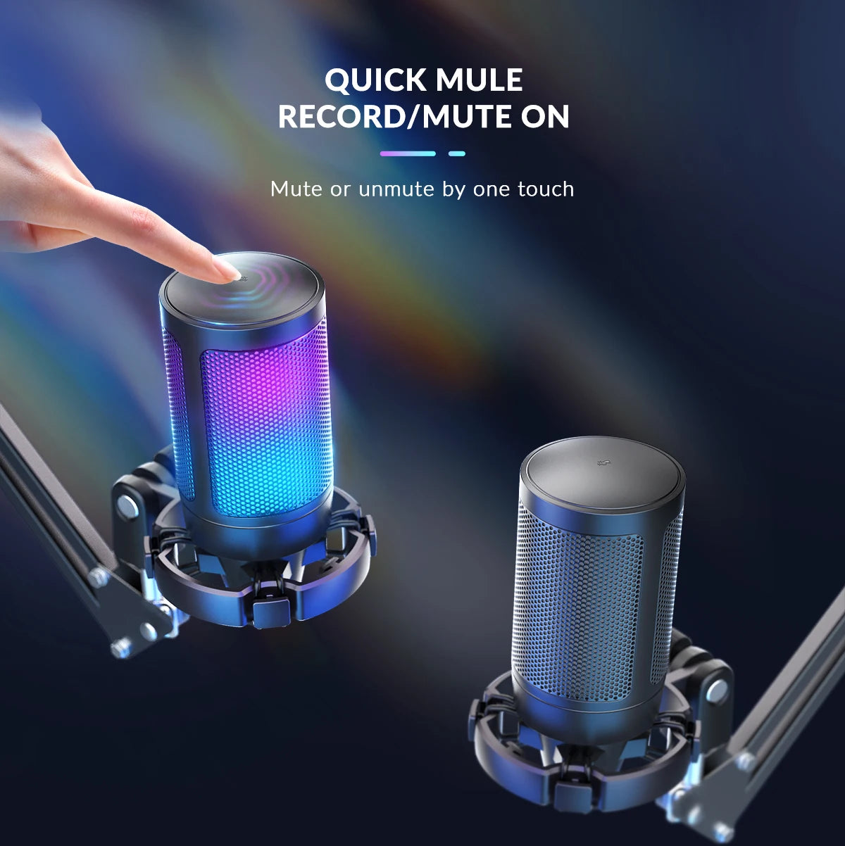 Microfone Gamer FIFINE A6T USB com Braço Articulado e RGB