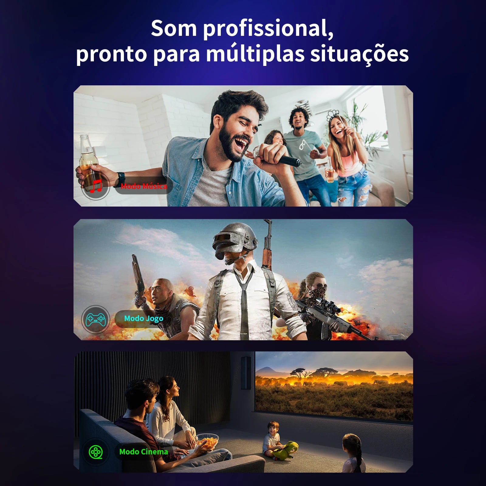 Caixa de Som Bluetooth Portátil Soundbar para PC e Celular