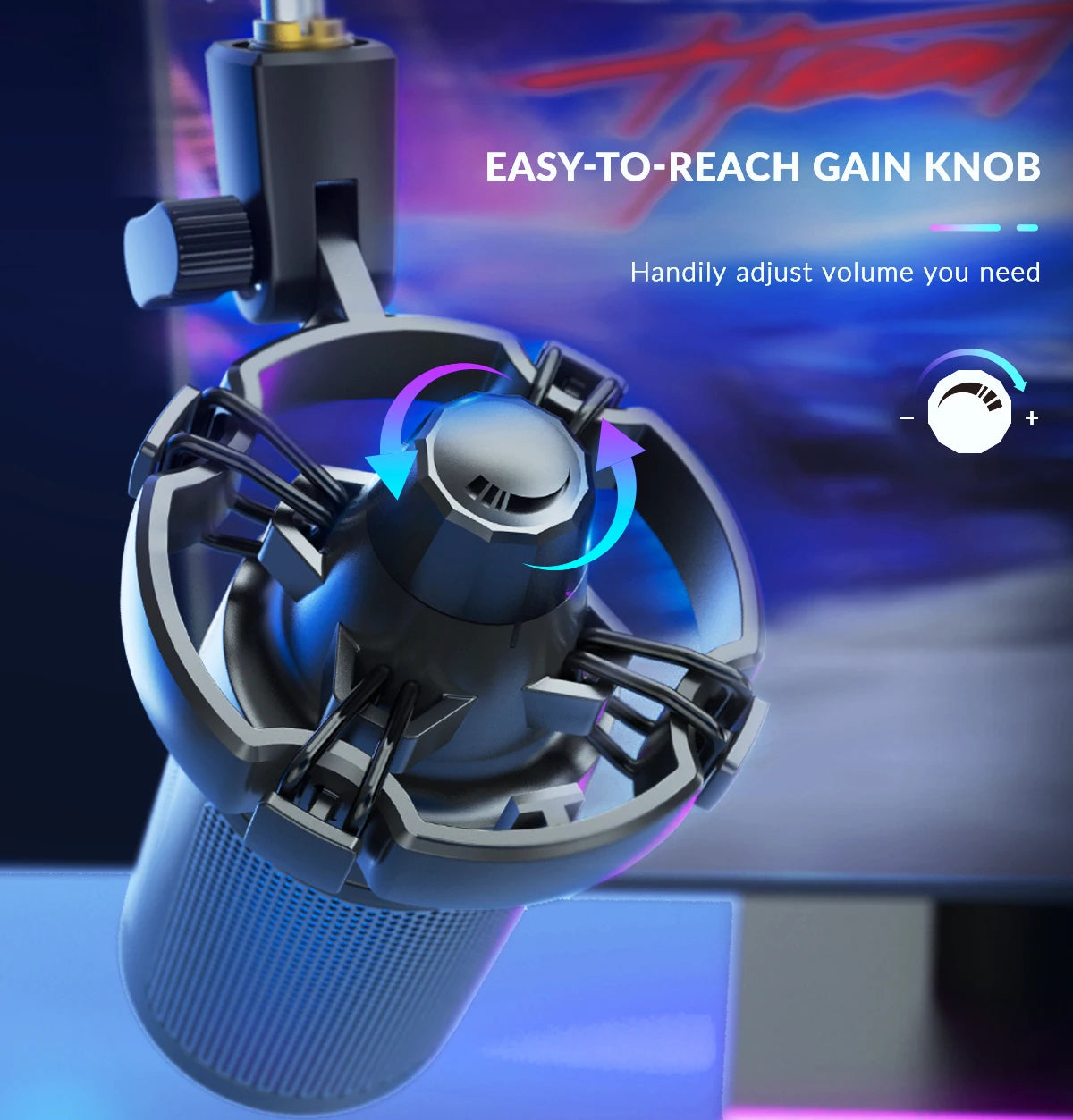Microfone Gamer FIFINE A6T USB com Braço Articulado e RGB