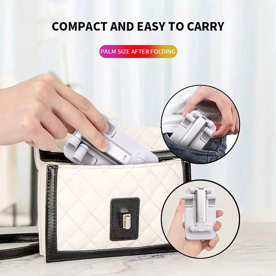 Suporte de Mesa Dobrável para Celular e Tablet — Ajustável e Universal