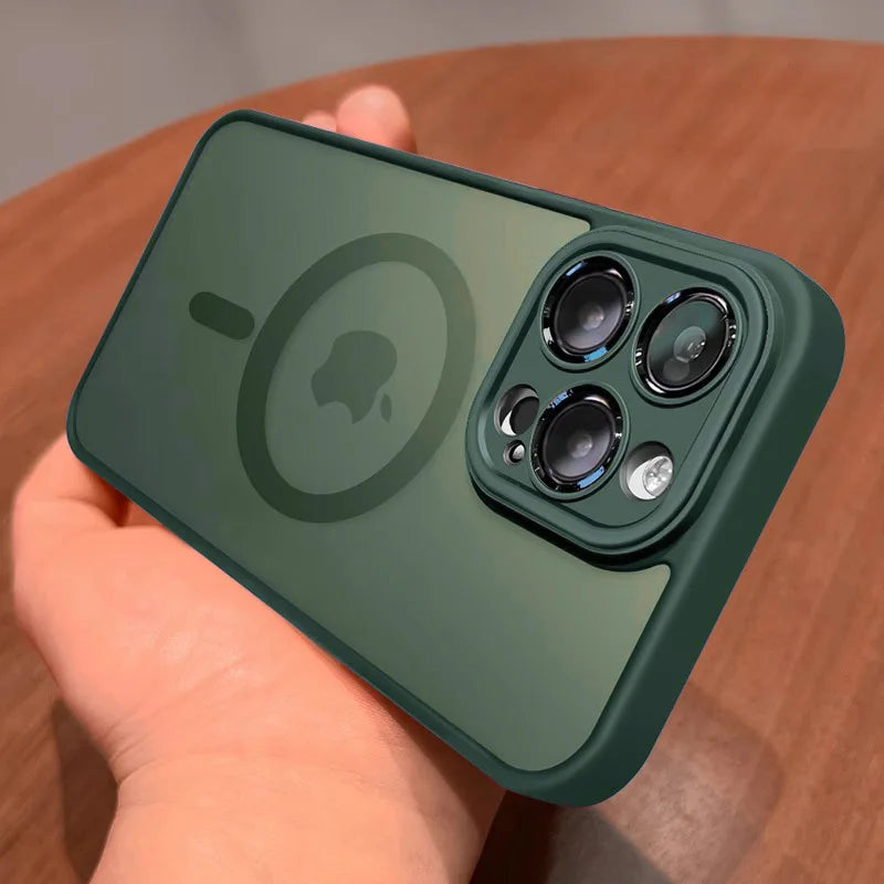 Capinha Magnética de Luxo MagSafe para iPhone — Acabamento Matte